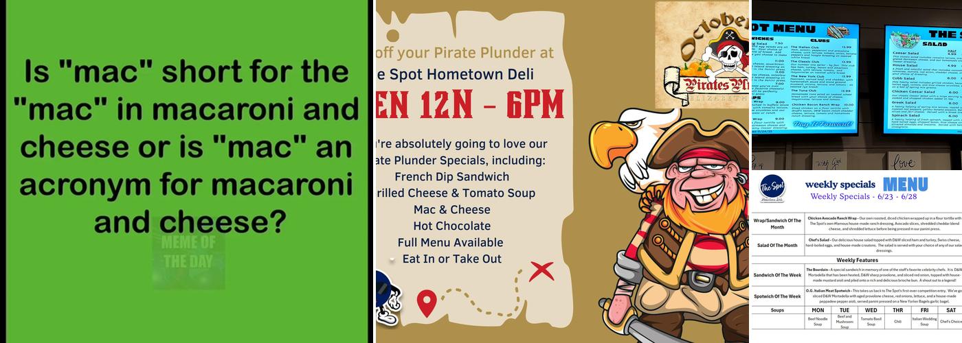 The Spot Hometown Deli Menu
