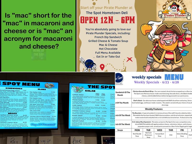 The Spot Hometown Deli Menu