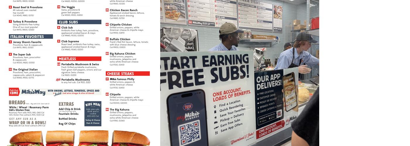 Jersey Mike's Subs Menu