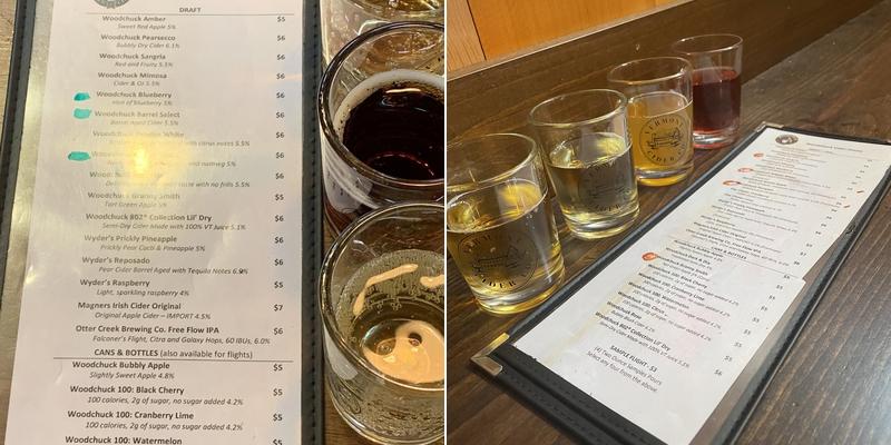 Vermont Hard Cider Menu