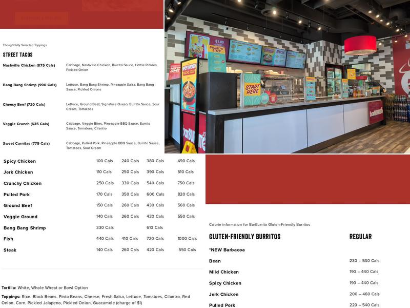 barBURRITO Menu