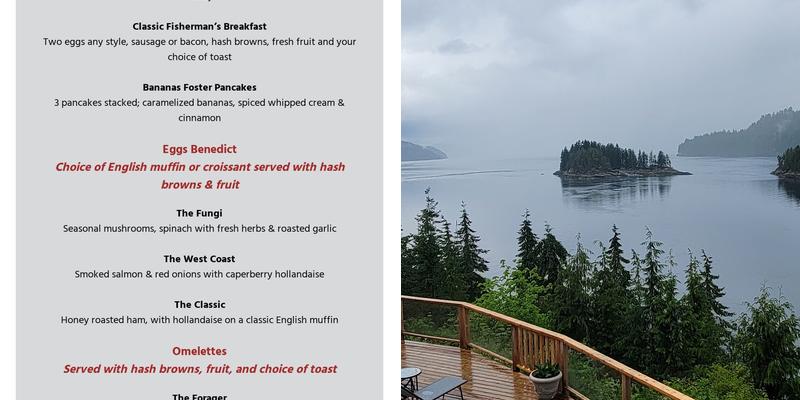 Inlets Restaurant Menu