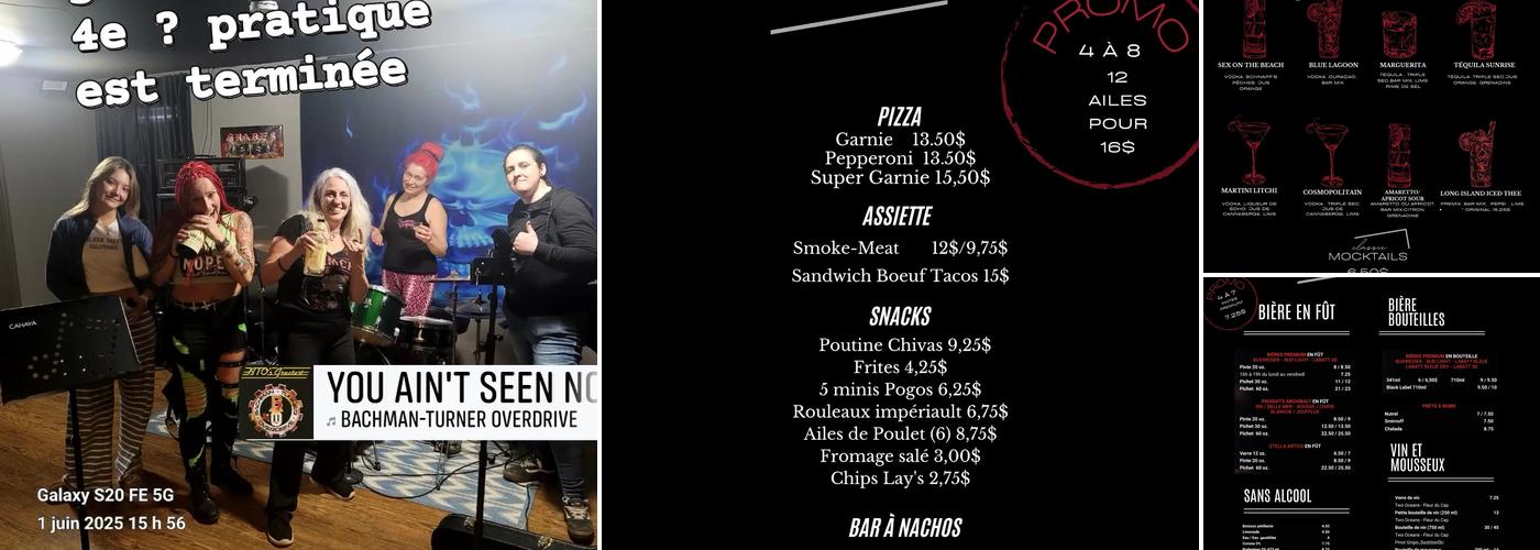 Chivas Bar Menu