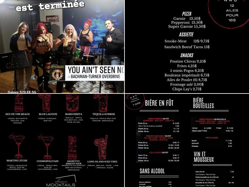 Chivas Bar Menu
