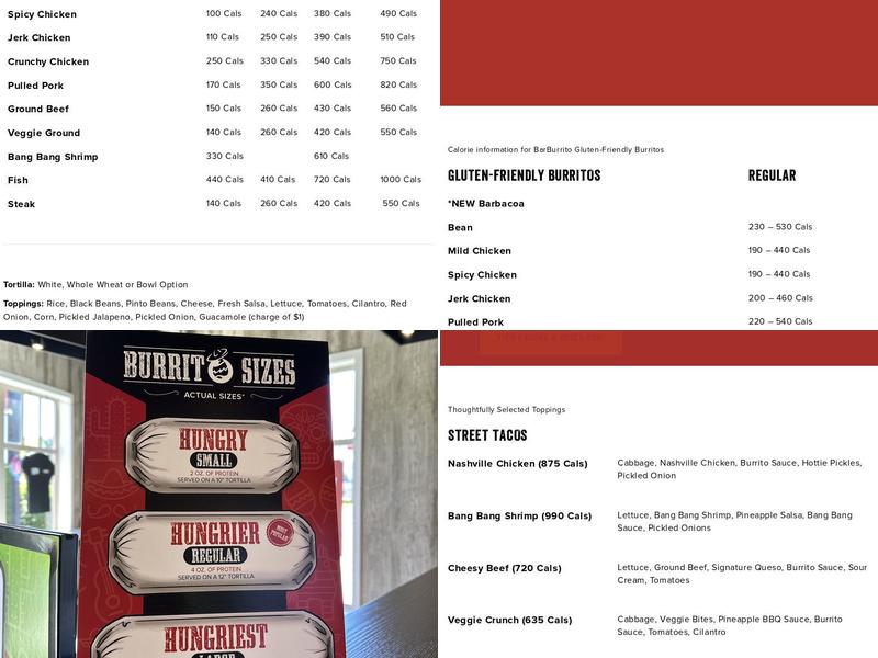 barBURRITO Menu
