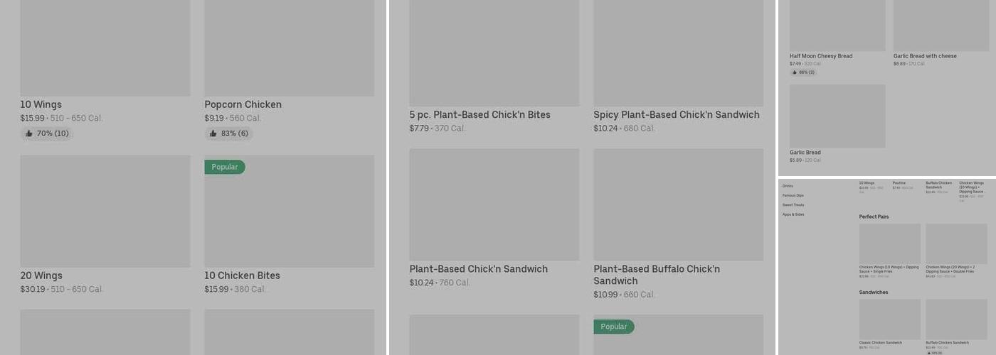 Chicken Chicken Menu