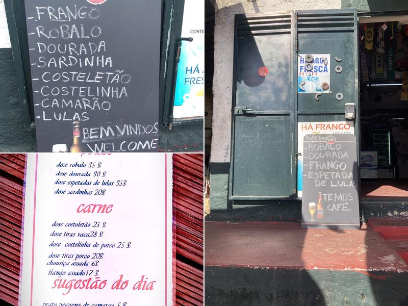 Cantinho dos Pescadores Menu