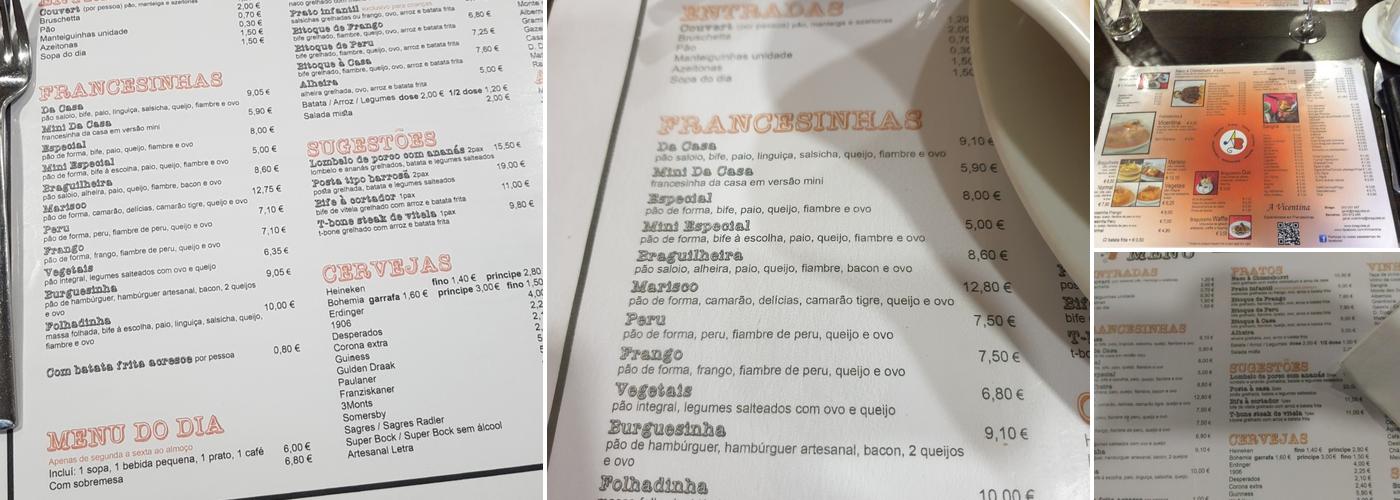 A Vicentina Menu
