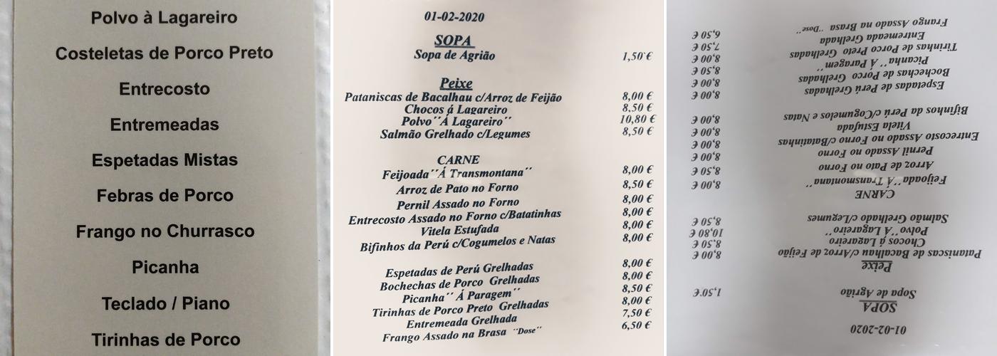 A Paragem Menu