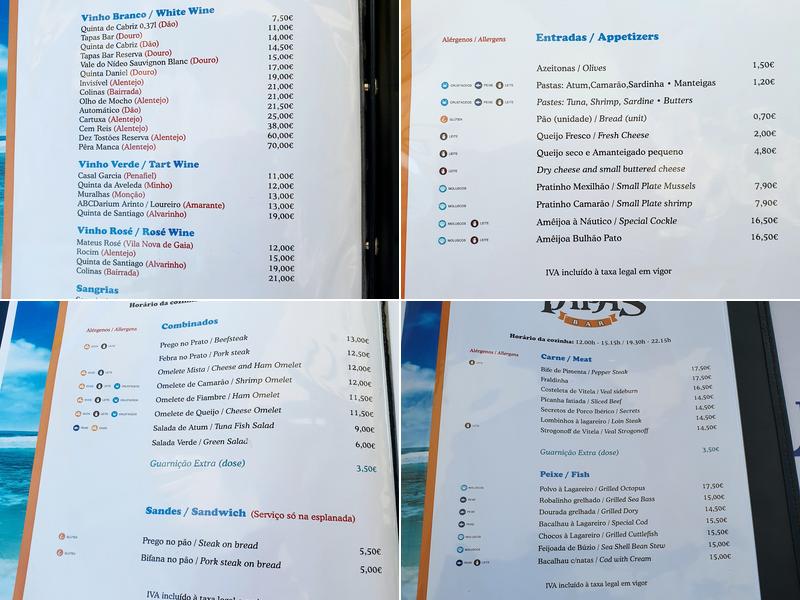 Tapas Bar Menu