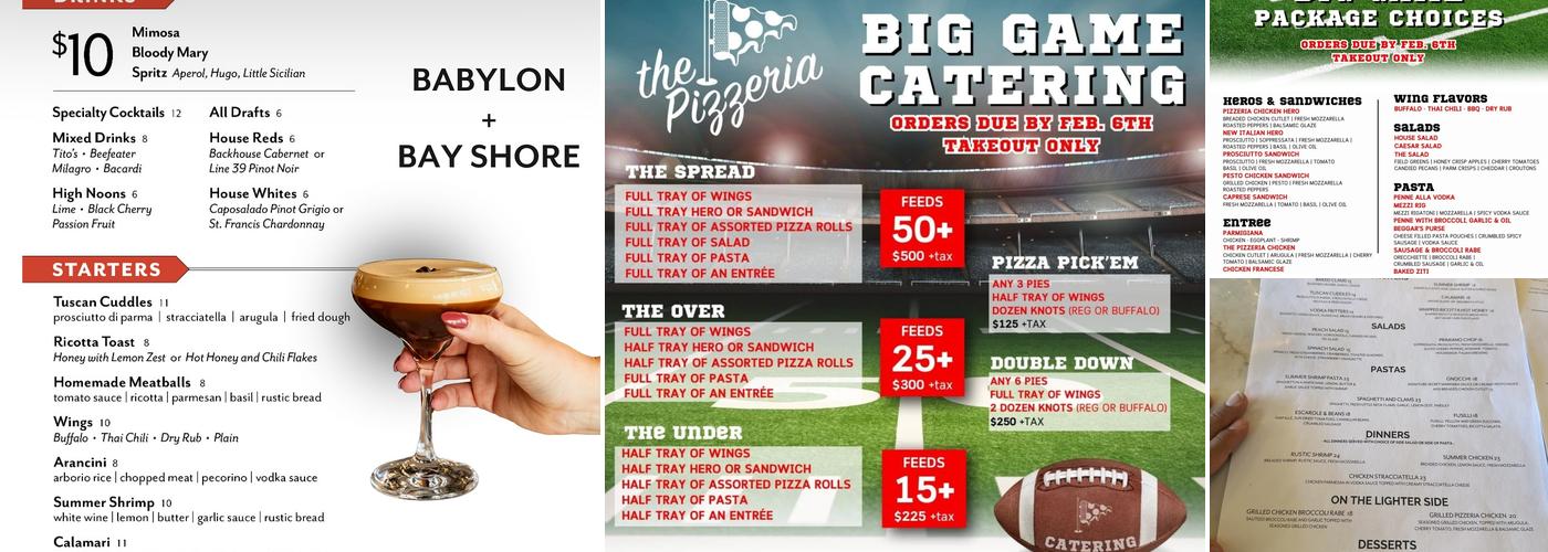 The Pizzeria of Lindenhurst Menu