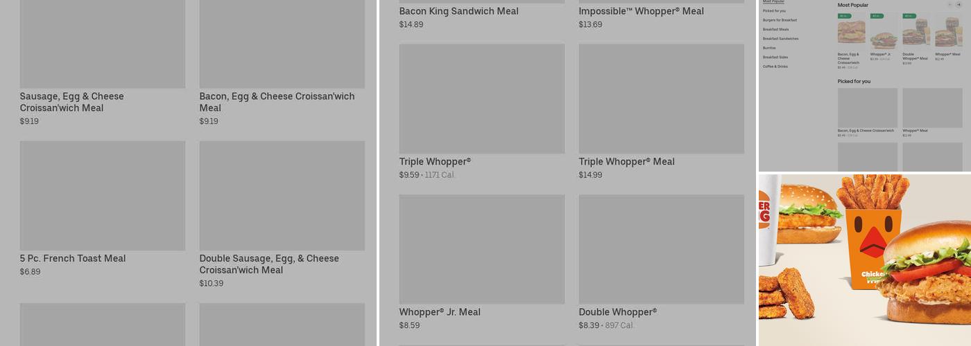 Burger King Menu