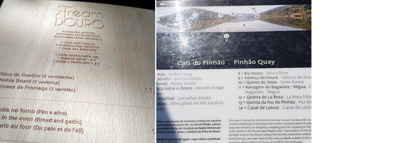 Xtreme Douro Menu