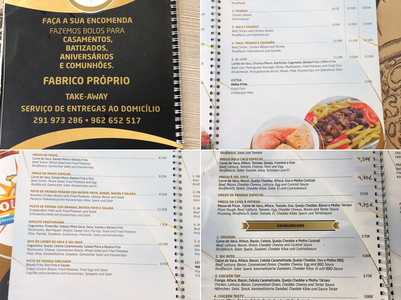 Pastelaria Pizzaria Sol Doce Menu