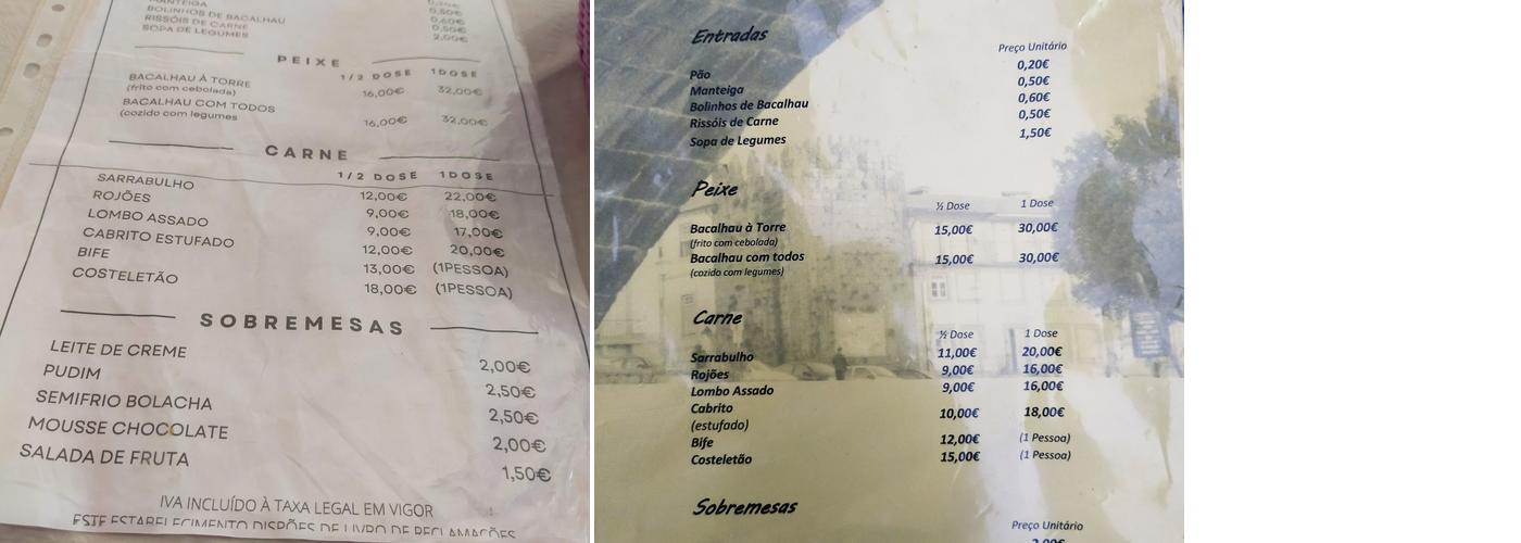 A Torre Menu