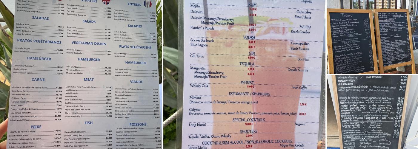 Restaurante Cloque ao Mar (Cloque ao Mar) Menu