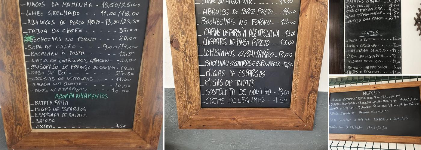 Taberna Do Centro Menu