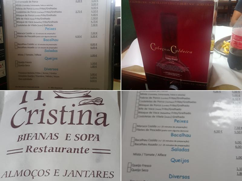 Ti Cristina Menu