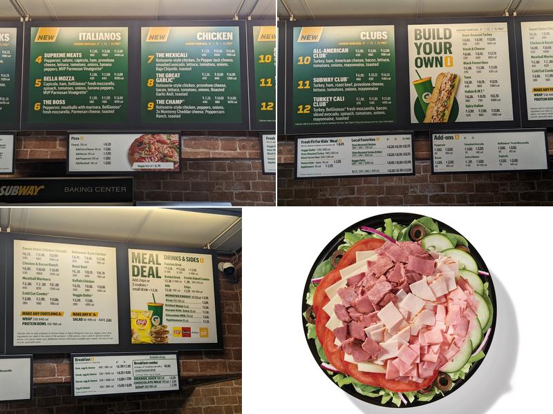 Subway Menu