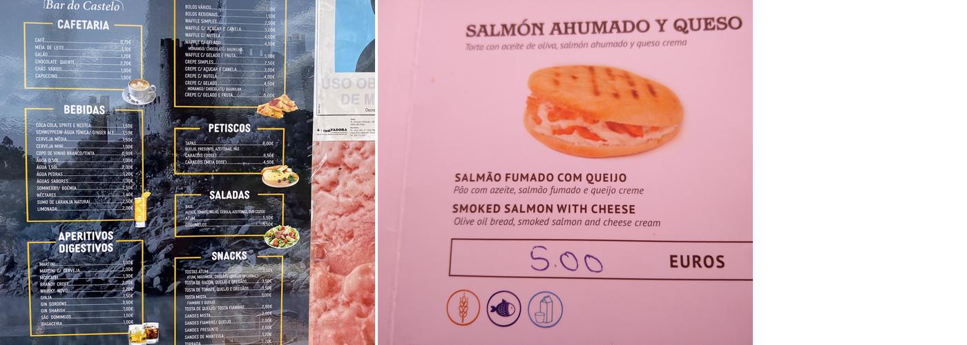 Bar Do Castelo Menu