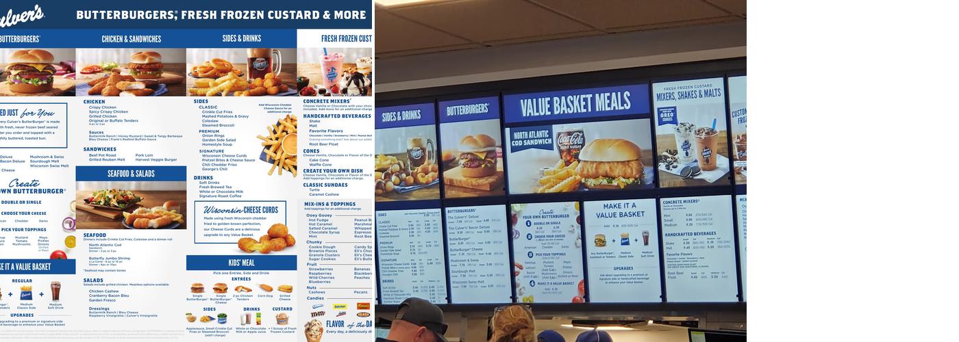 Culver’s Menu