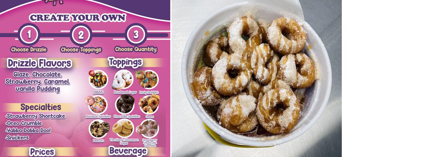 Nisha’s Mini Donuts Menu