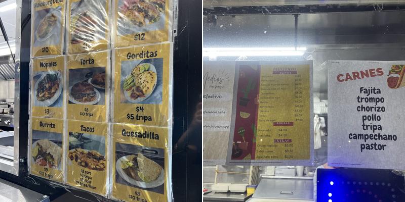 Spring Mex taco Menu