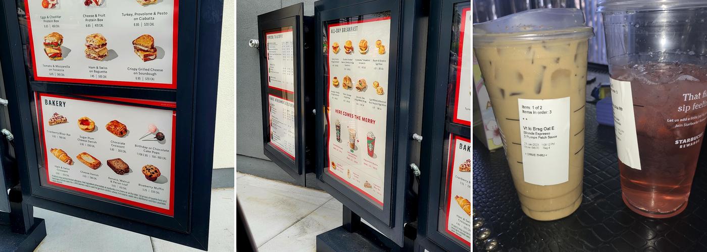 Starbucks Menu