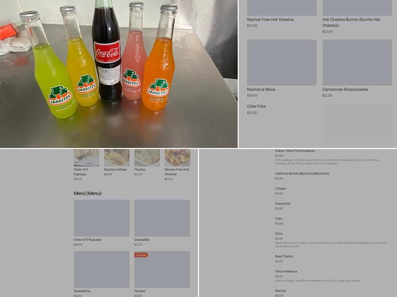 La Mesa Tacos y Popusas Menu