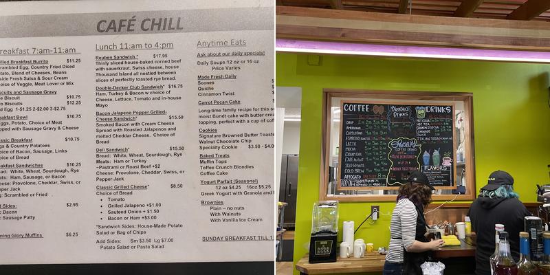 Café Chill Menu
