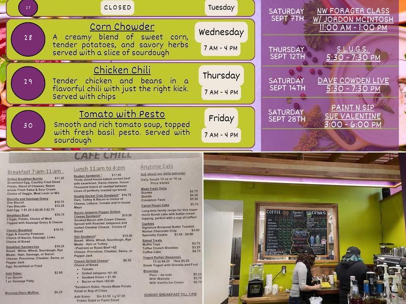 Café Chill Menu