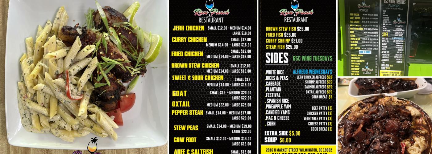 Rum punch restaurant Menu