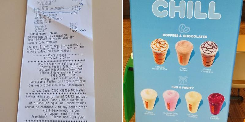 Dunkin' Menu