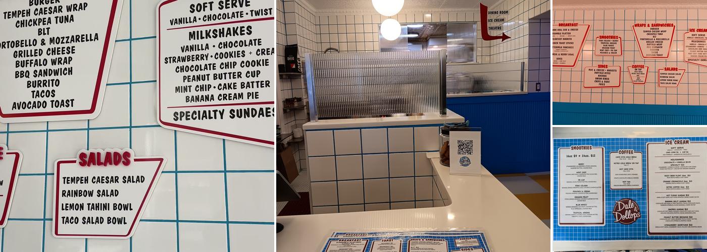 Dale and Dollops Menu