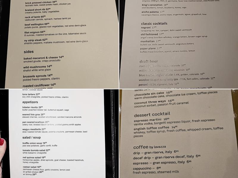 Gordon Ramsay Hell's Kitchen Menu
