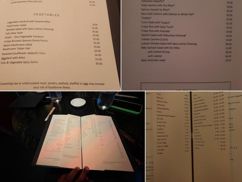 Nobu Menu