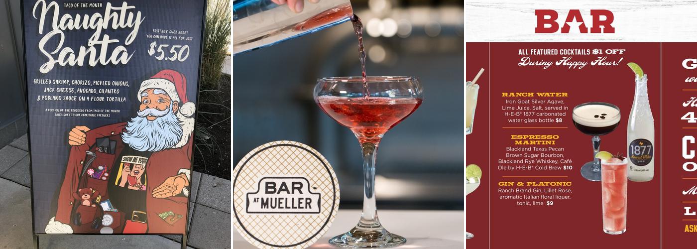 Bar At Mueller Menu