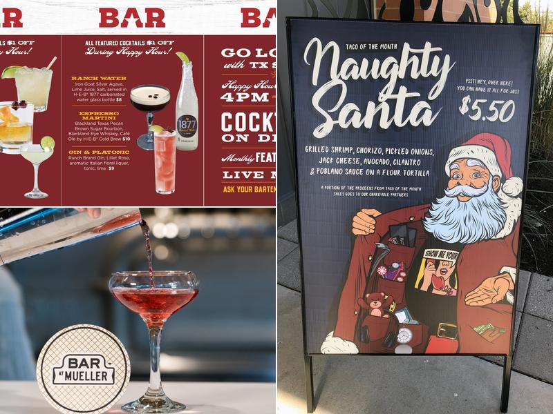Bar At Mueller Menu