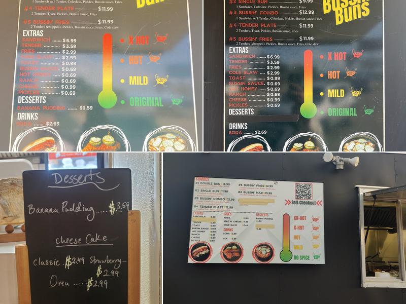 Bussin'Buns Menu