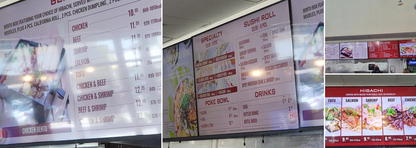 Quickway Japanese Hibachi Menu