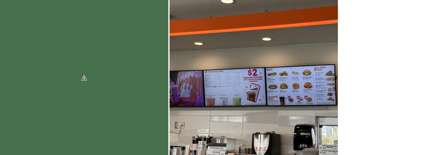 Dunkin' Menu