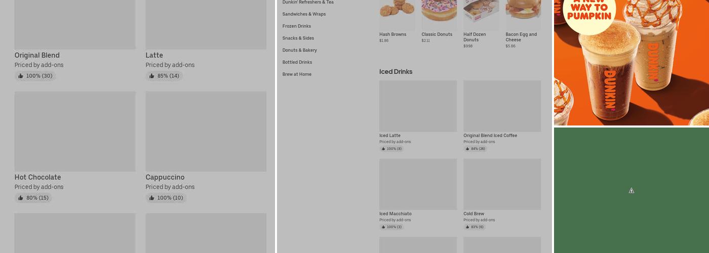 Dunkin' Menu