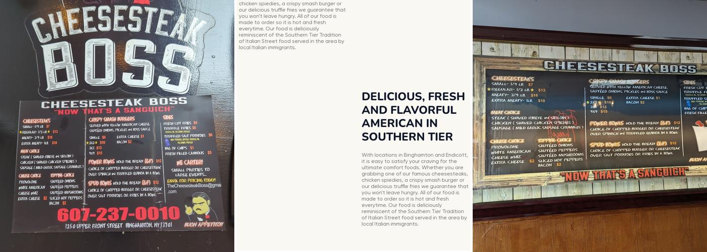 The Cheesesteak Boss Menu