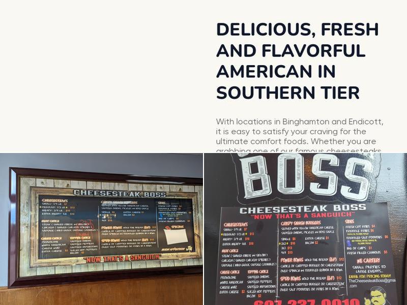 The Cheesesteak Boss Menu
