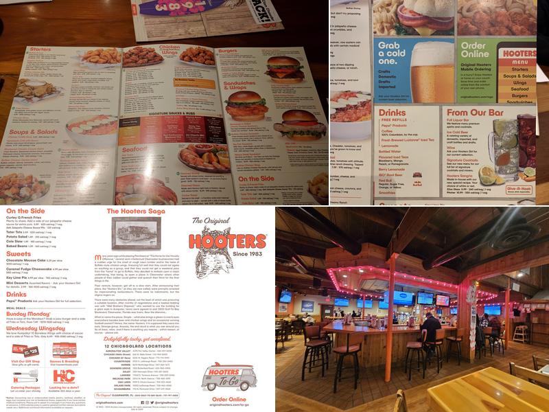 Hooters Menu