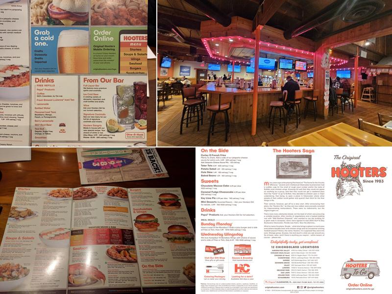 Hooters Menu