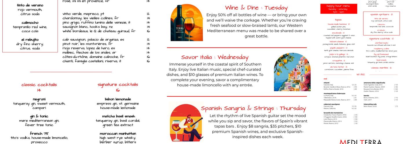 Medi Terra Menu