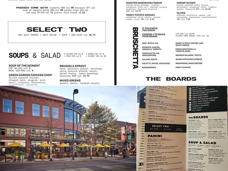 Postino Boulder Menu