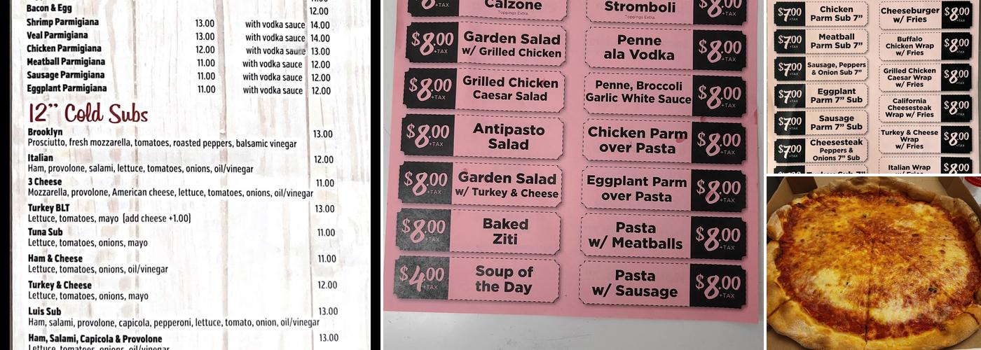 Princess Maria's 2 Pizza & Restaurant Menu