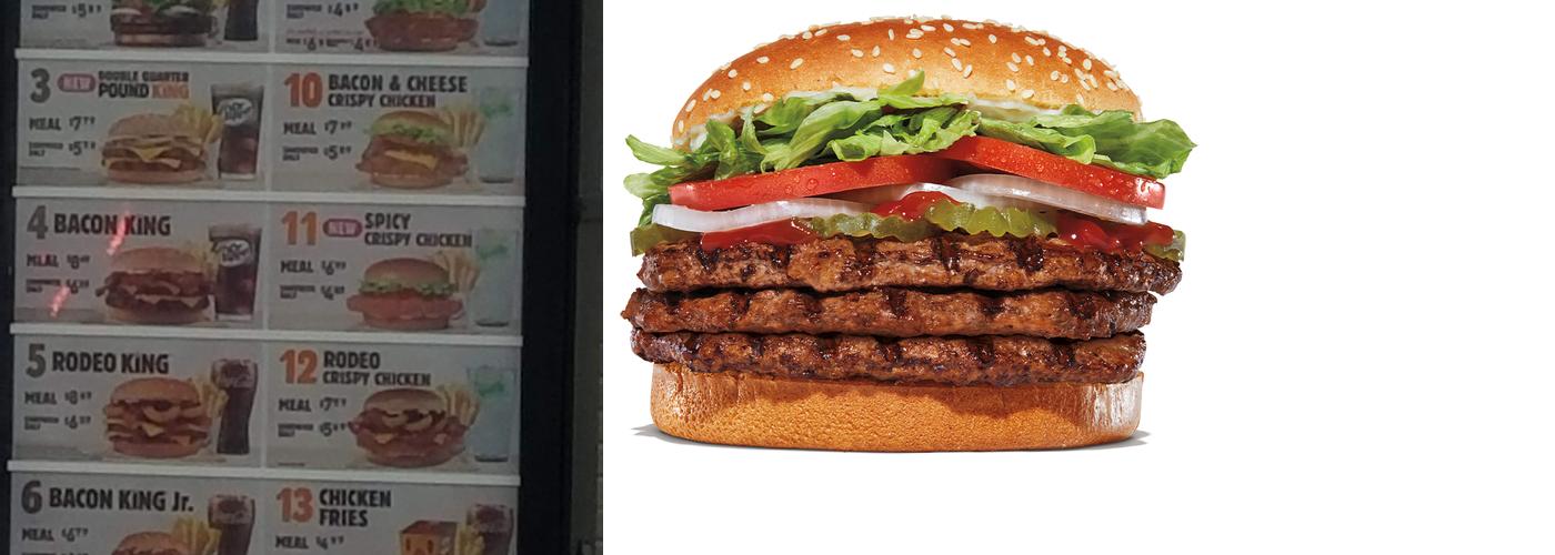 Burger King Menu